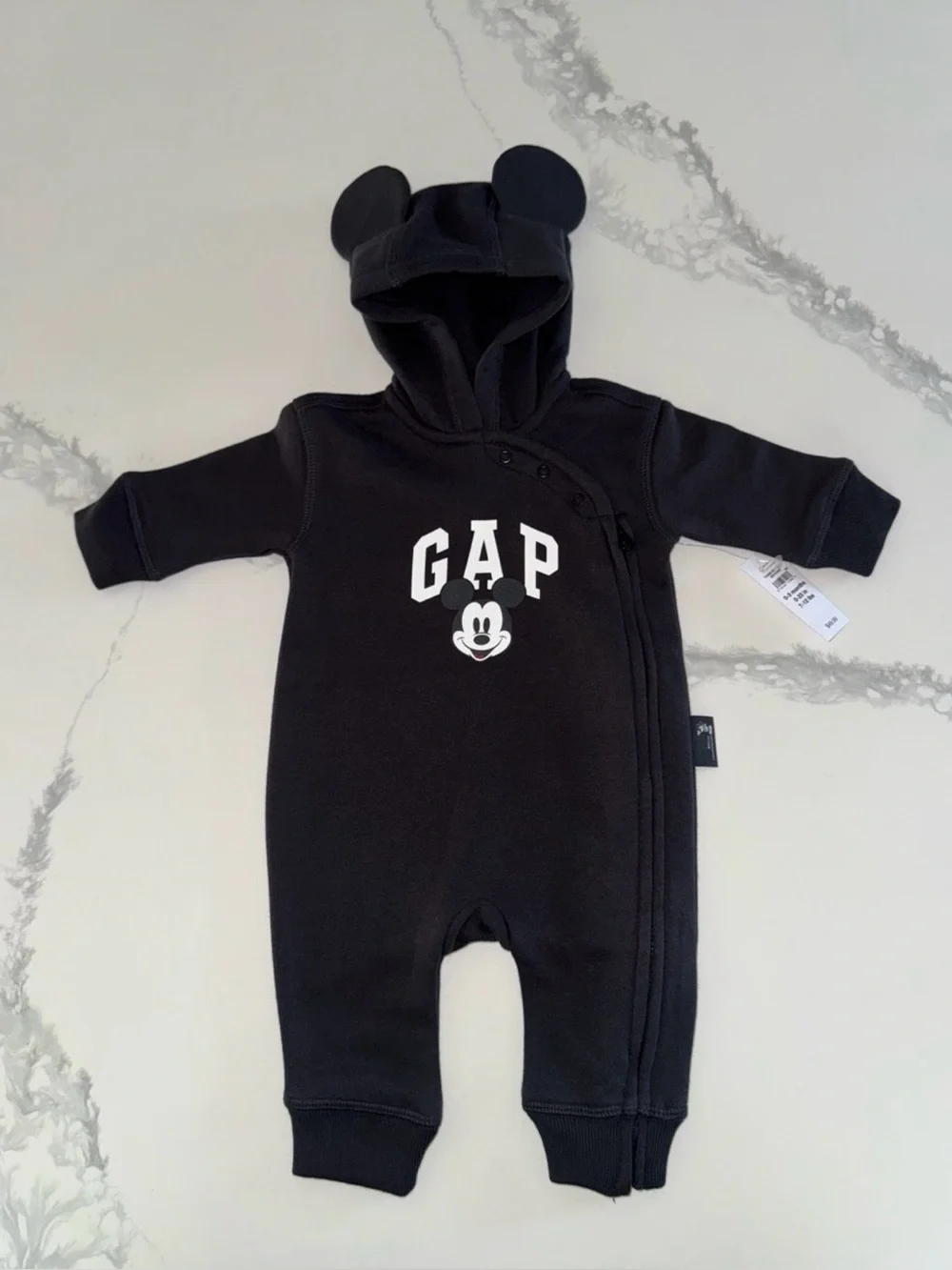Baby GAP Mickey Mouse Hooded One Piece with Ears 0-3M
